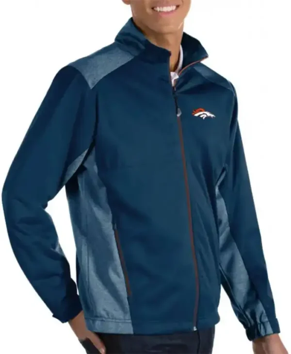 NFL Nestor Denver Broncos Teal Blue Zip Jacket