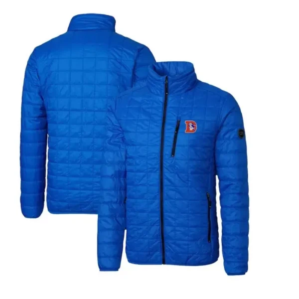 NFL Nickie Denver Broncos Blue Quilted Jacket