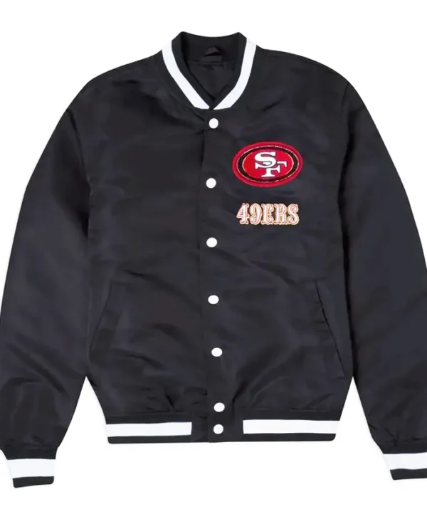 San Francisco 49ers Black Varsity Jacket