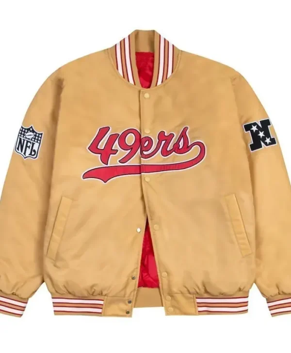 San Francisco 49ers Gold Satin Varsity Jacket