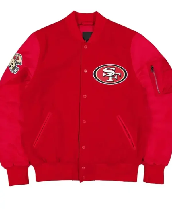 San Francisco 49ers MA-1 Historic Red Varsity Jacket