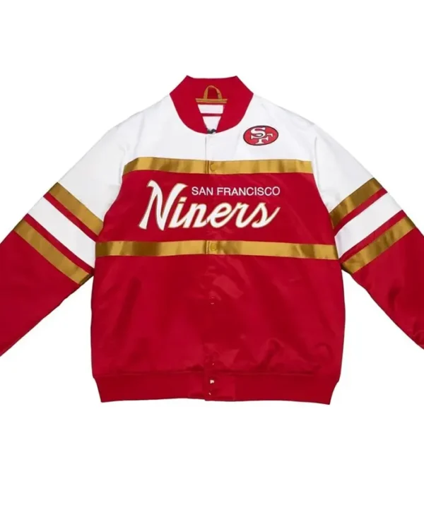 Script San Francisco 49ers Satin Varsity Jacket