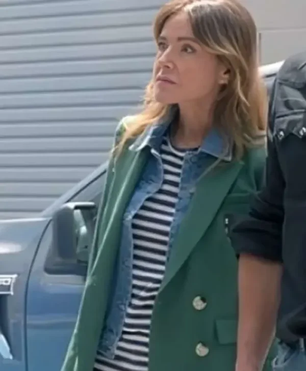 Shrinking S02 Christa Miller Green Blazer