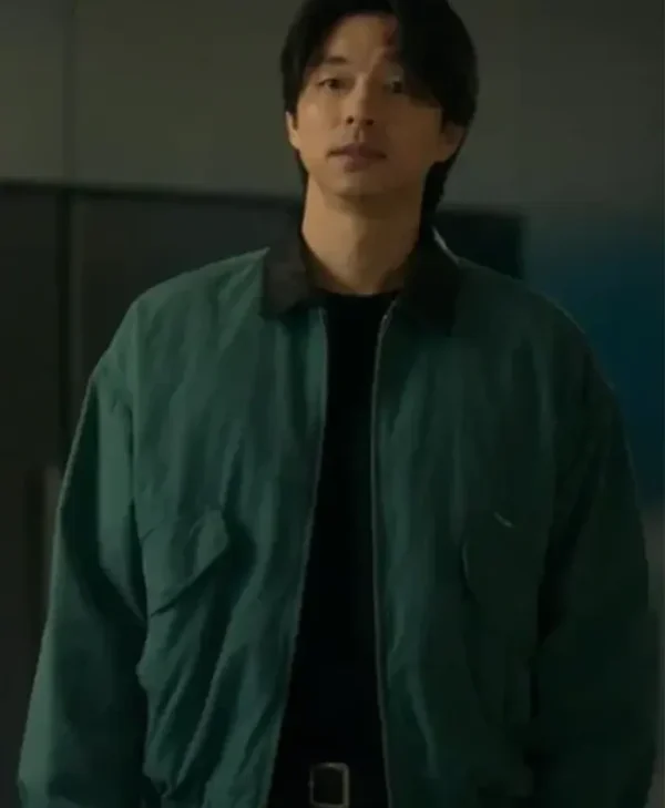 The Trunk S01 Gong Yoo Green Zip-Up Jacket