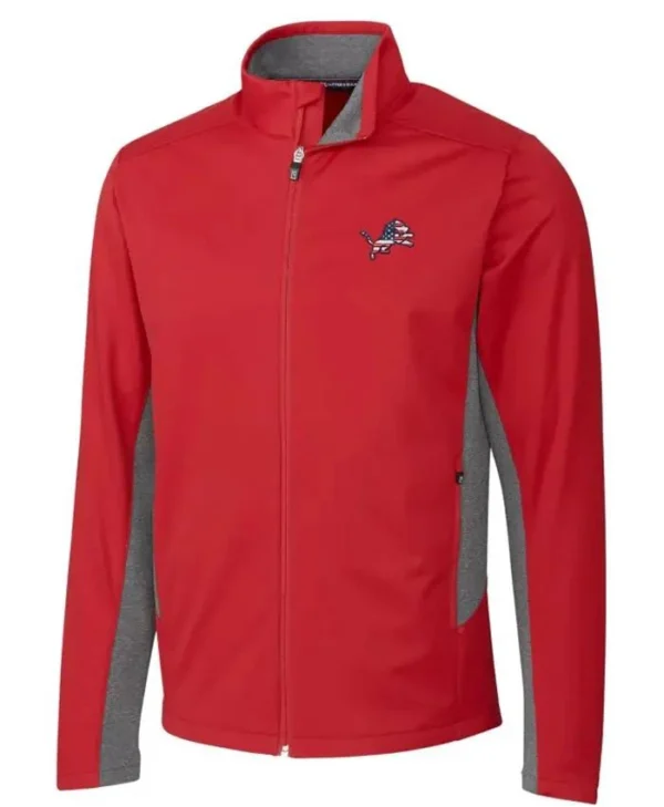 Udale Detroit Lions Red Full-Zip Track Jacket