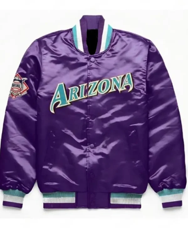 Arizona Diamondbacks Purple Starter Satin Varsity Jacket