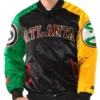 Atlanta Hawks Basketball Mopkins Satin Varsity Jacket