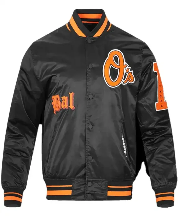 Baltimore Orioles Classic Retro Men’s Rib Satin Jacket