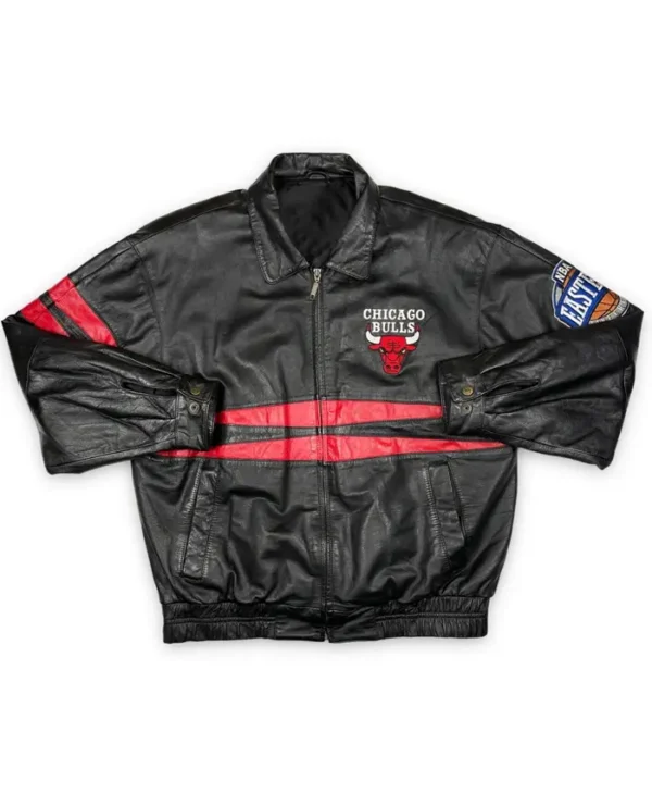 Bogisich Chicago Bulls Black Bomber Leather Jacket