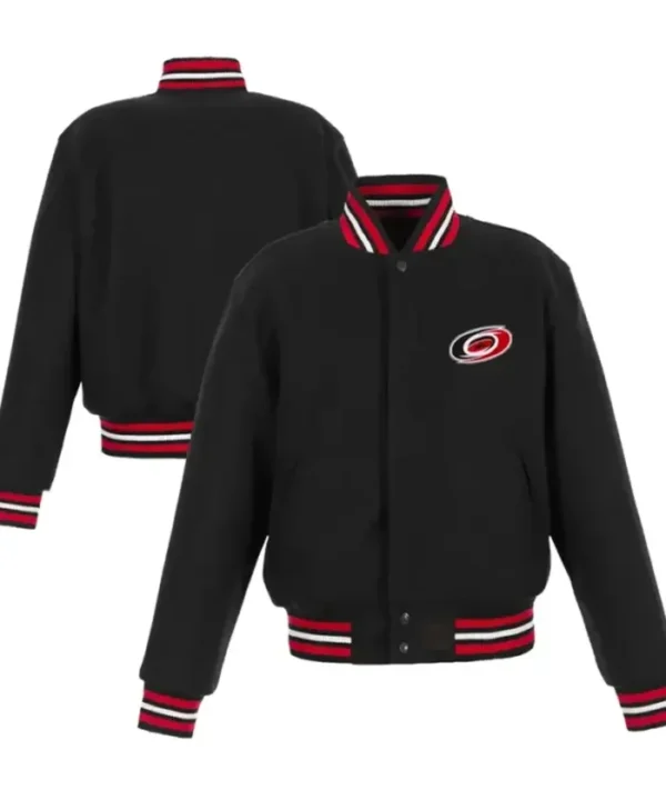 Carolina Hurricanes Black Wool Varsity Jacket