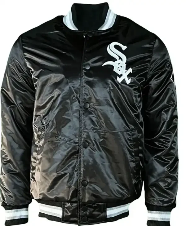 Chicago White Sox Black Vintage Starter Satin Jacket