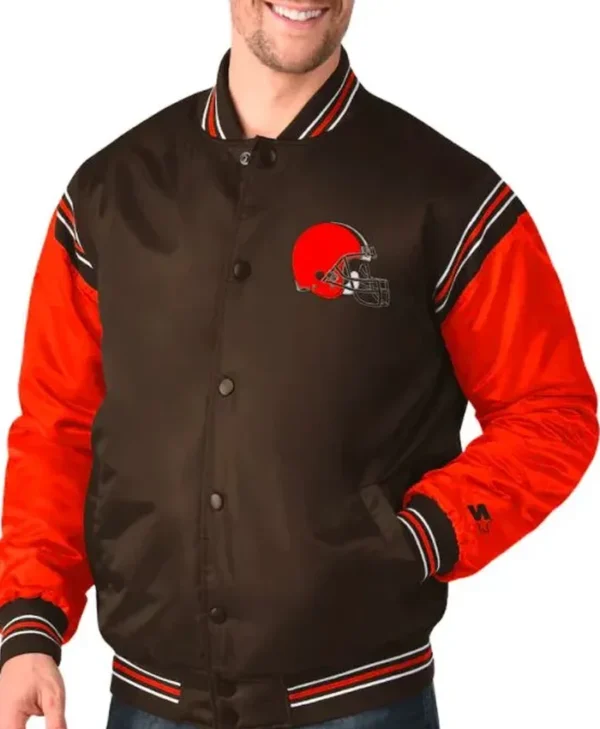 Cleveland Browns Team Starter Satin Varsity Jacket