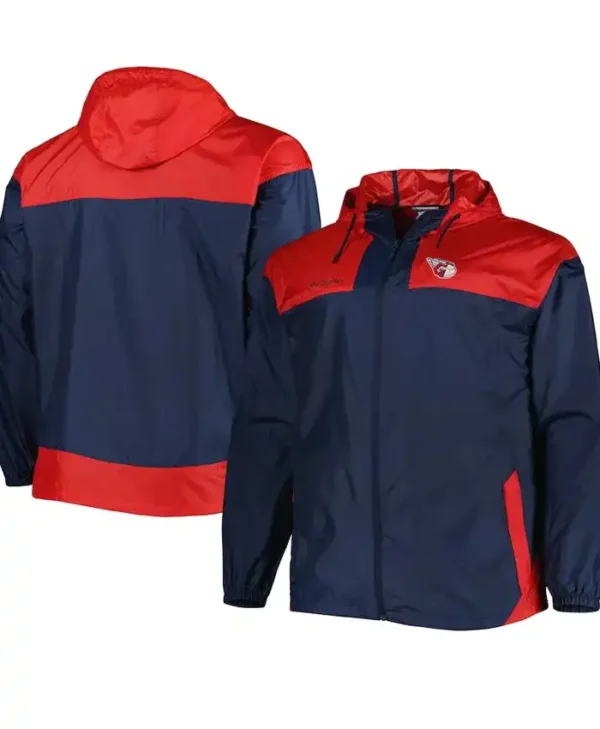 Cleveland Guardians Red and Blue Windbreaker Jacket