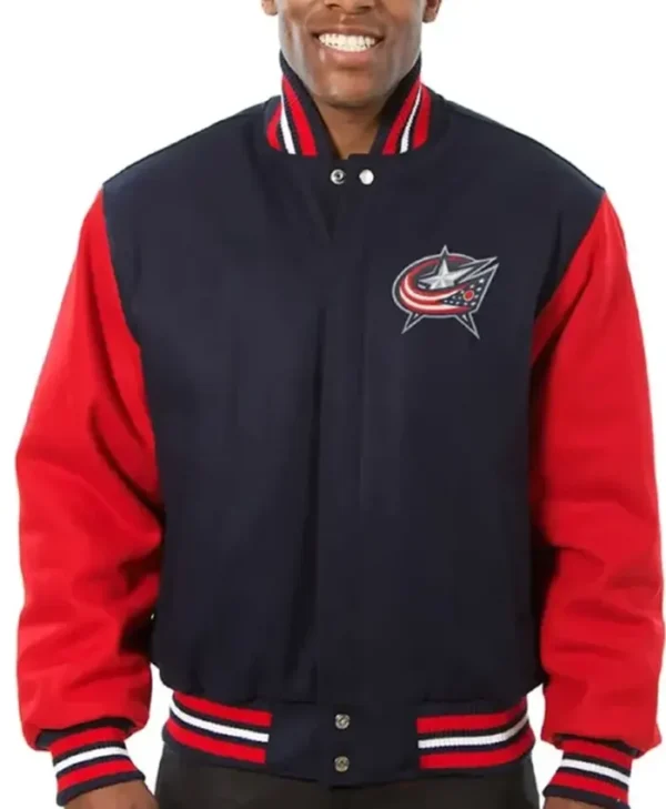 Columbus Blue Jackets Wool Letterman Varsity Jacket