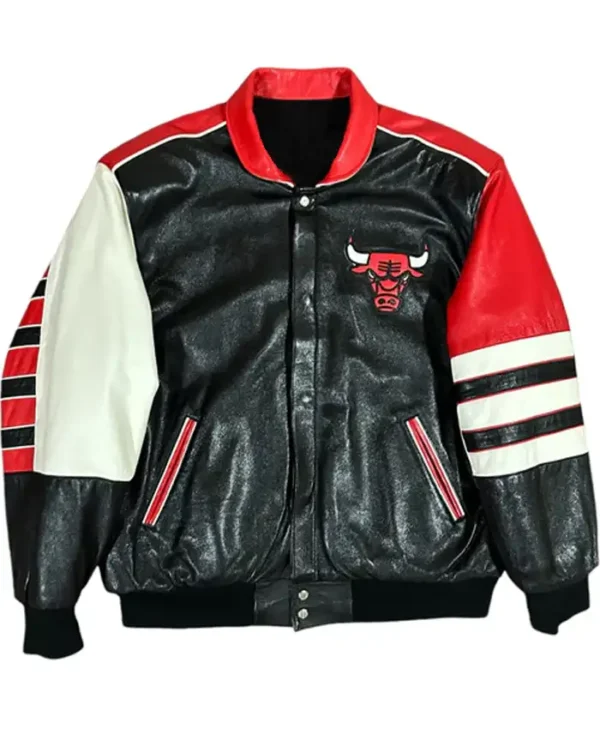 Eugenia Chicago Bulls Black Leather Jacket