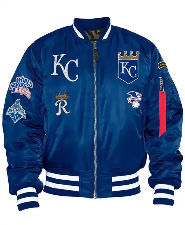 Kansas City Royals Ma-1 Blue Bomber Jacket