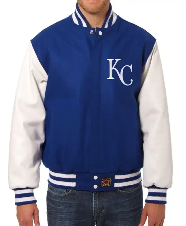 Kansas City Royals Wool And Leather Jacket