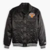 Knicks Black Satin Starter Varsity Jacket