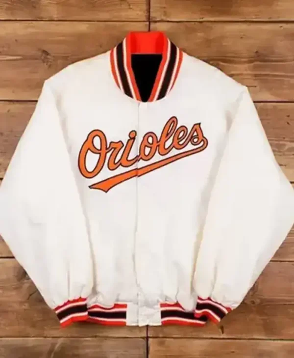 MLB Baltimore Orioles Baseball White Jacket