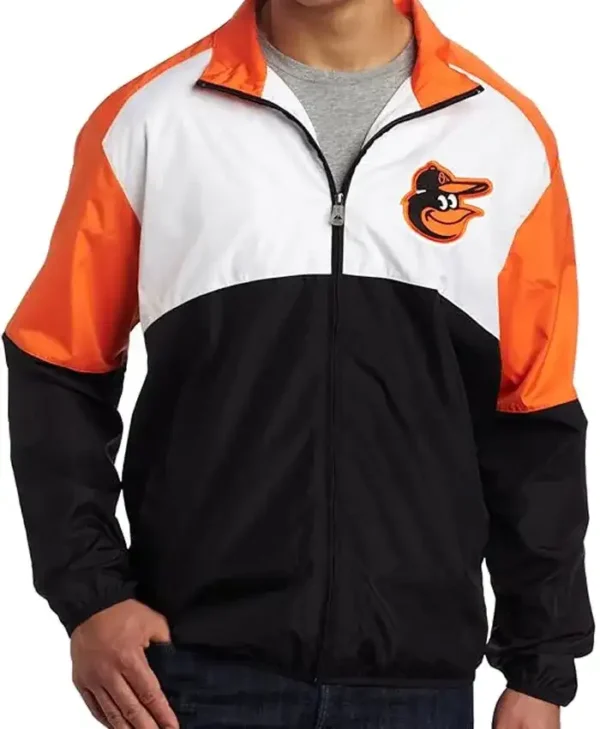 MLB Baltimore Orioles Zipper Team Logo Windbreaker Jacket