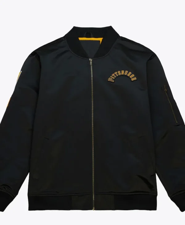 MLB Pittsburgh Pirates Black Zipper Bomber Jacket