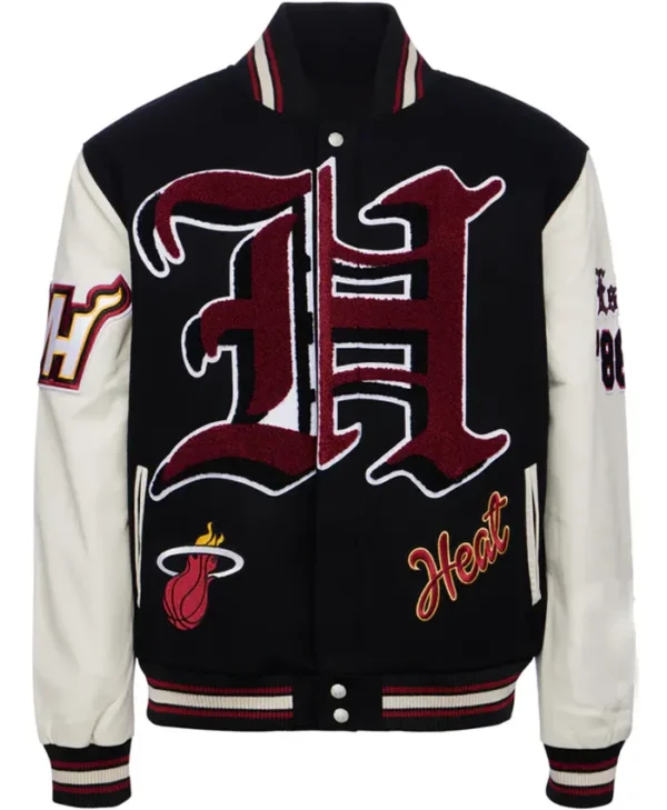 Miami Heat Team Black Wool Varsity Jacket