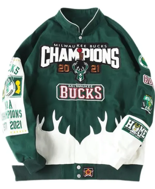 Milwaukee Bucks Championship Suede Varsity Jacket