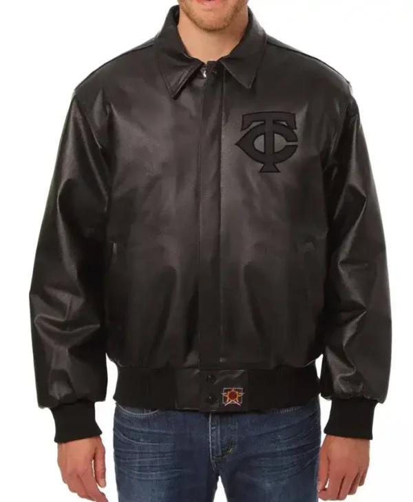 Minnesota Twins Classic Bomber Leather Jacket