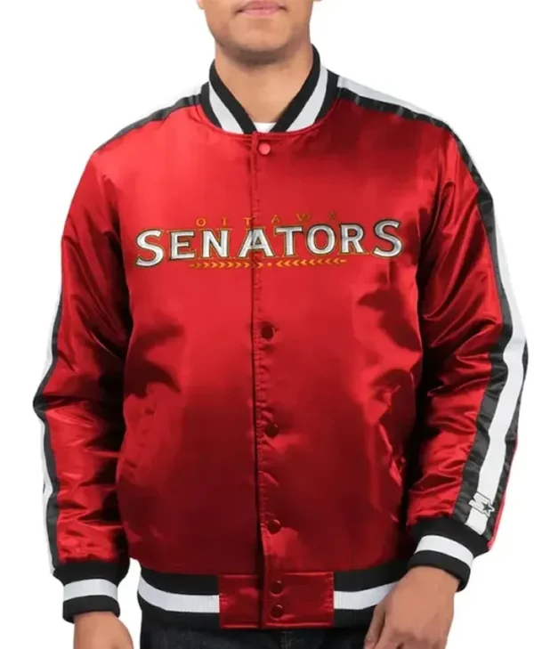 Miracle O-Line Ottawa Senators Red Varsity Jacket