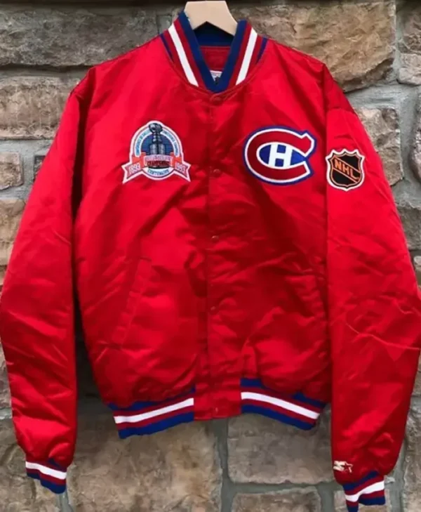 Montreal Canadiens 1993 Stanley Cup Red Satin Jacket