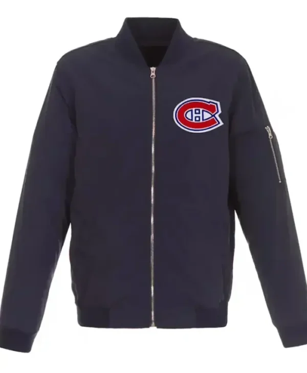 Montreal Canadiens Lightweight Navy Blue Bomber Jacket