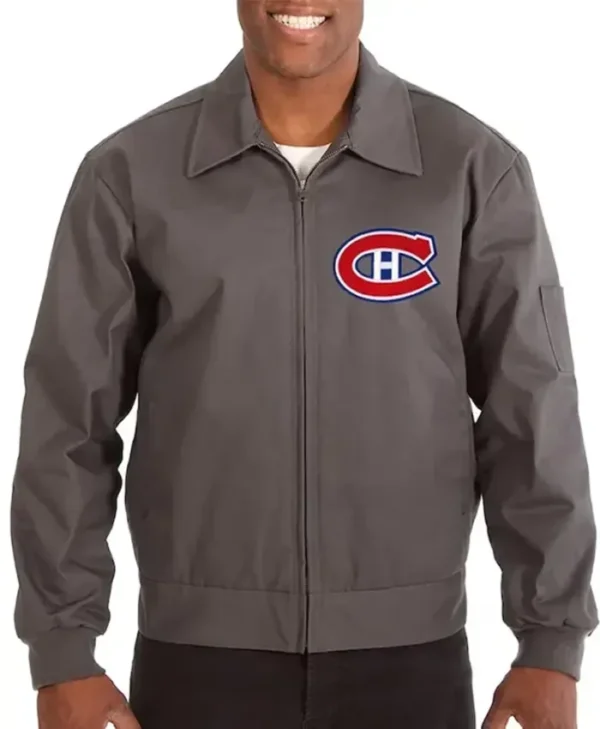 Montreal Canadiens Workwear Cotton Charcoal Zip-Up Jacket