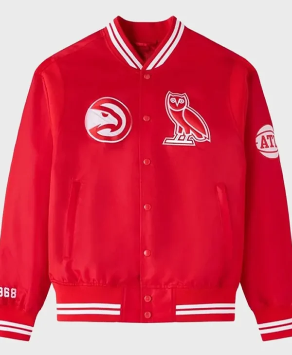 NBA Atlanta Hawks Full Snap Red Varsity Jacket​