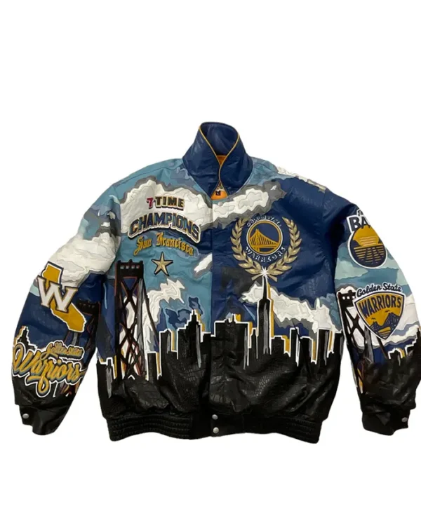 NBA Golden State Warriors Championship Leather Jacket