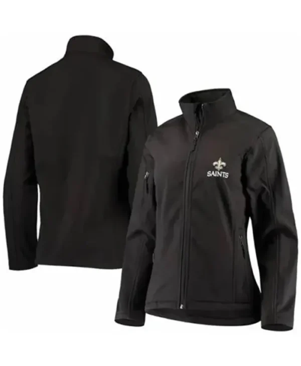 New Orleans Saints Sheila Black Zip Track Jacket