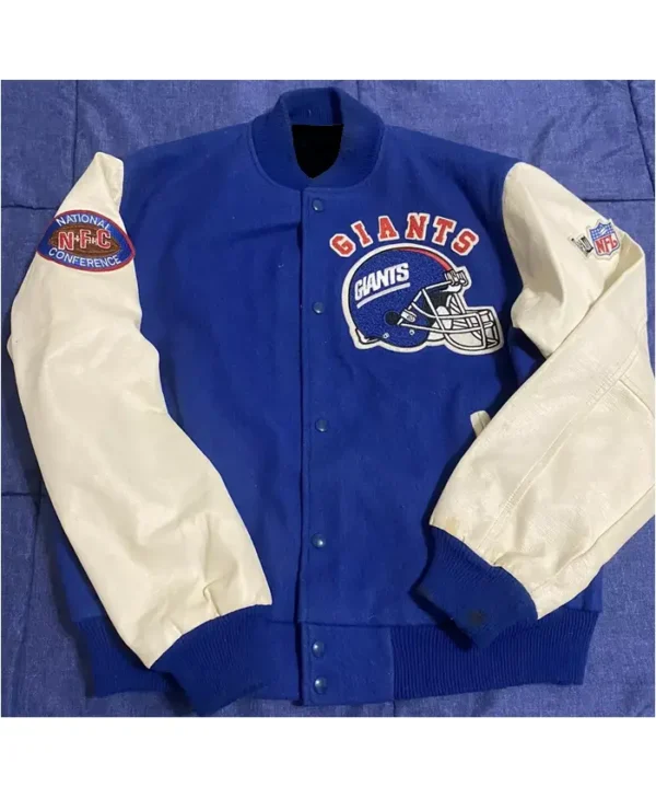 New York Giants Ashton Blue Varsity Jacket