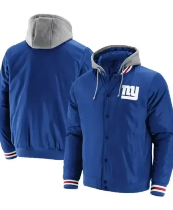 New York Giants Sabina Blue Hooded Jacket