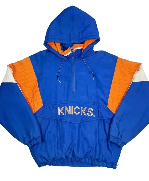 New York Knicks Vintage Starter Blue and Orange Jacket