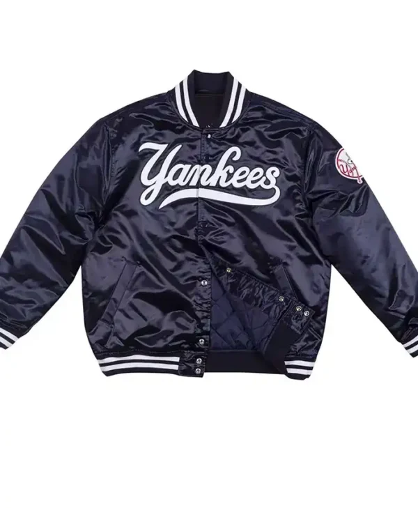 New York Yankees Navy Blue Embroidery Logos Jacket