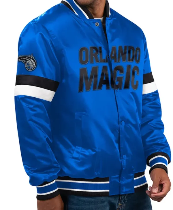 Orlando Magic Blue Satin Varsity Jacket