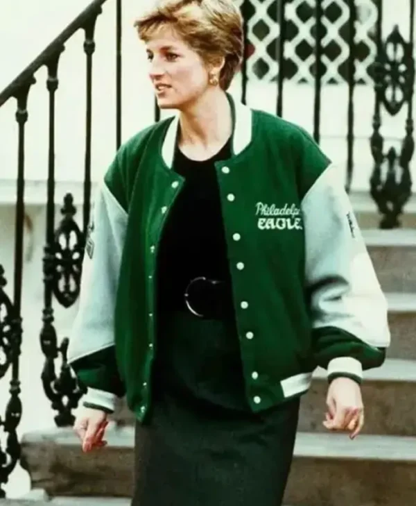 Philadelphia Eagles Princess Diana Varsity Jacket