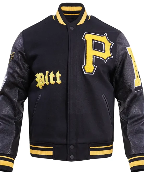 Pittsburgh Pirates Black Wool Varsity Jacket