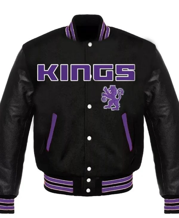 Sacramento-Kings-Black-Varsity-Full-Snap-Wool-Jacket