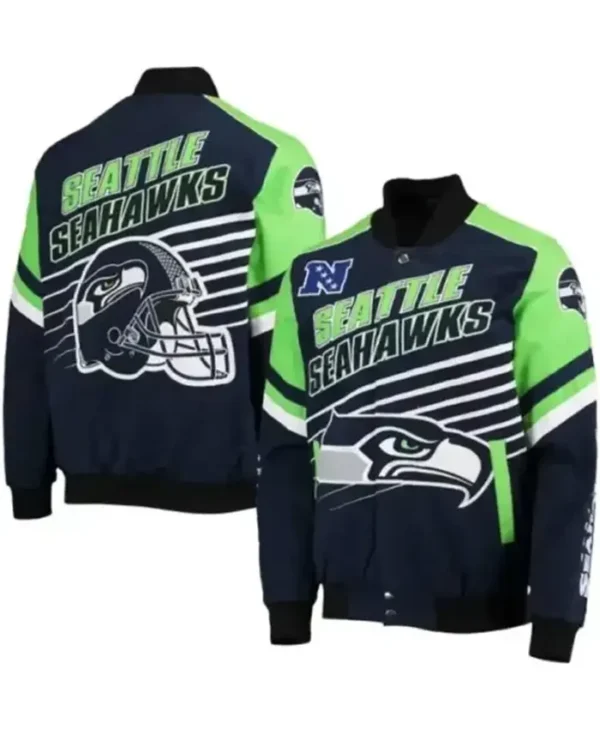 Seattle Seahawks Quinn Printed Varsity Jacket