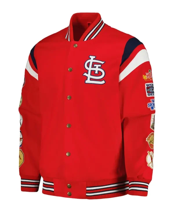 St Louis Cardinals Red Championship Varsity Jacket