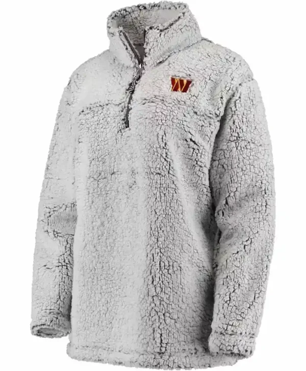 Washington Commanders Gray Sherpa Jacket