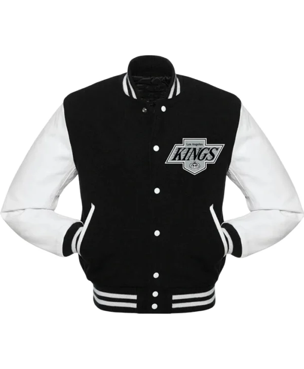 Los Angeles Kings Black And White Wool Varsity Jacket