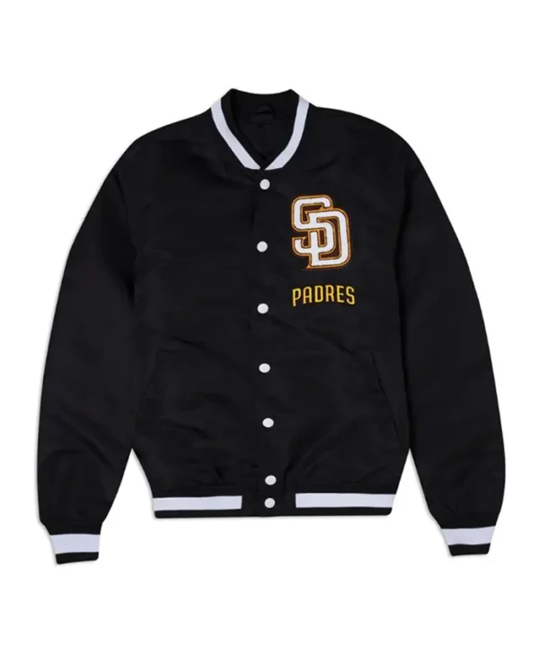 MLB Team Padres Black Varsity Jacket