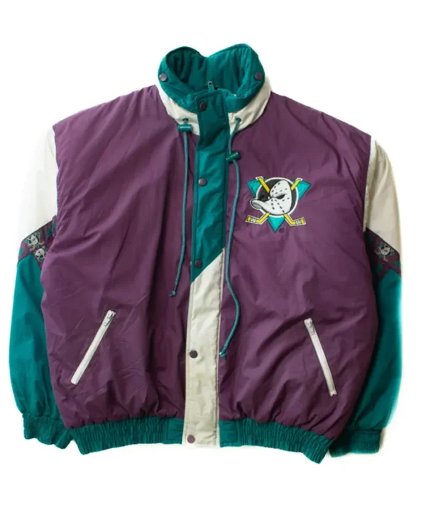 Salma Anaheim Ducks Vintage Bomber Full Snap Jacket