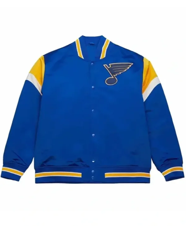 St. Louis Blues Blue Snap Satin Jacket